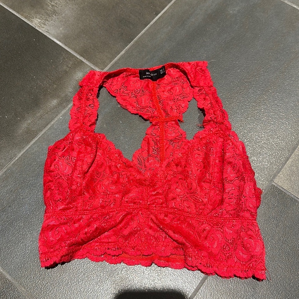 Red bralette